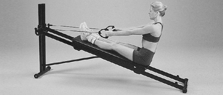 Then push against attachments until legs are straight. Repeat. Quadriceps, Buttocks, Calves #6 Decline Abdominal Crunch Unhook arm pulley cable. Attach Wing Attachment or Flexibility Bar.