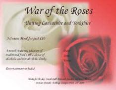 Choi War of the Roses 12pm, Thursday 5 February