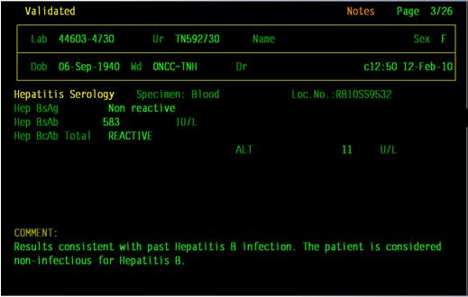 Interpretation of HBV Profiles Past Infection : Non reactive anti-hbs : >10 IU/L anti-hbcore : Reactive Interpretation of HBV Profiles Core Only Positive : Non reactive anti-hbs : <10 IU/L