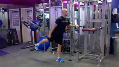 Warm-Up Leg Swings Stand with your feet hip width apart and hold on to something for