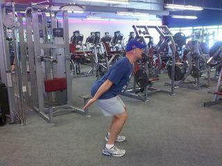Phase I Workout A Total Body Extension Start in the standing position as if you were going to do a bodyweight squat.