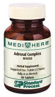 Adrenal Complex Servings per container: 40, 120 Calories 3 Calcium 60 mg 6% Licorice root 7:1 extract 250 mg from Glycyrrhiza glabra root 1.