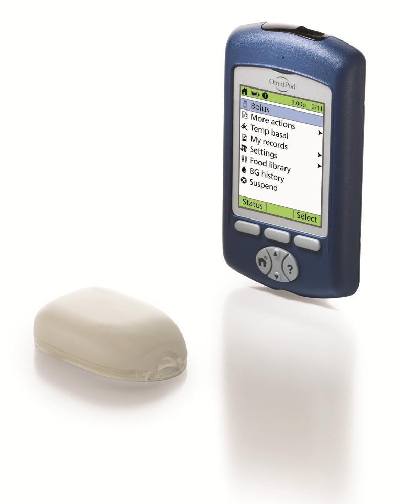 The OmniPod System platform Just two simple parts Fully integrated two-part design Built-in FreeStyle BG meter that automatically incorporates BG levels into suggested bolus calculations and history