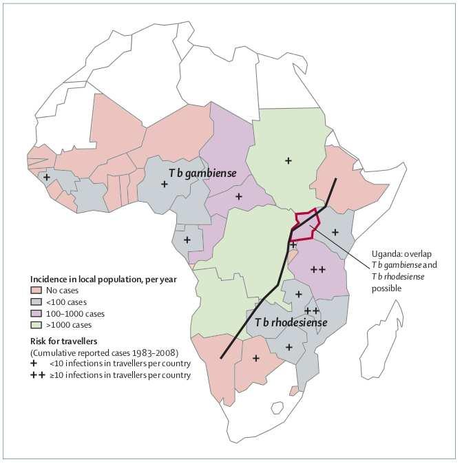 Chapter 1. Introduction 2 FIG. 1.1. Distribution of human African trypanosomiasis in sub-saharan Africa.