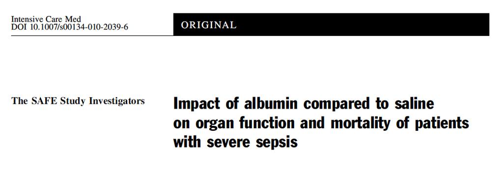 Administration of albumin compared to saline did not impair renal