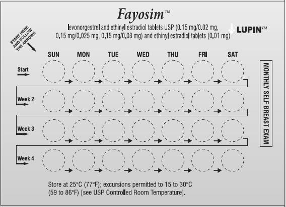 Before you start taking Fayosim 1. Decide what time of day you want to take your pill. It is important to take it at about the same time every day. 2. Look at your Extended-Cycle Tablet Wallet.