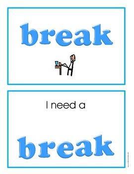 Teach students how to request a break card.