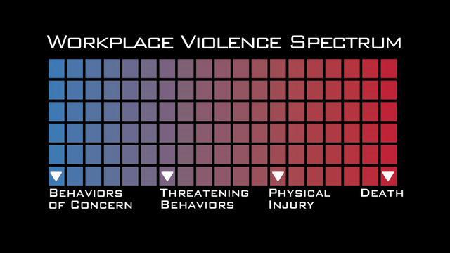 Workplace Violence Spectrum WPV Spectrum May not be a linear progression To the right acts of overt violence causing physical injury
