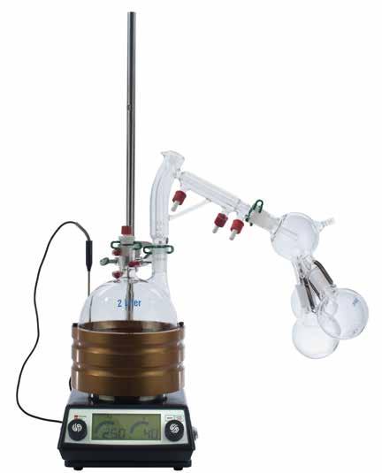 Short-Path Distillation: A short path distillation apparatus with a multi-position receiver facilitates component isolation.