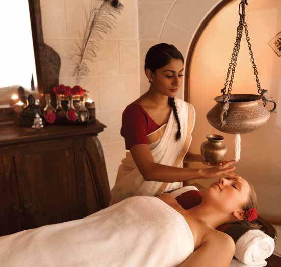 Head & Face Treatments 18 Sundari Face, Lips & Hair Care An Indian head oil massage to prevent hair loss, graying and dandruff is followed by a face and lip moisturizing massage, with an application