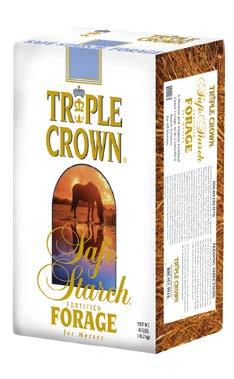 Triple Crown Safe Starch Forage Safe Starch Forage Orchard Grass & Timothy No Molasses 6% Fat Complete vitamin and mineral package NSC ( sugar + starch ) 10% or less Can be used as the entire diet