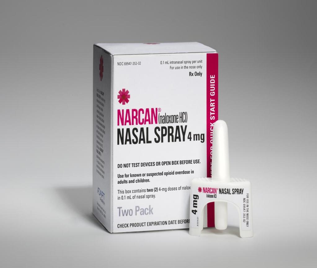 Narcan nasal spray Adapt Pharma Partnership through the Clinton Health Matters Initiative-Free to all high schools and