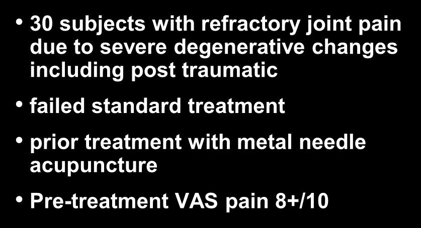 degenerative changes including post traumatic failed standard
