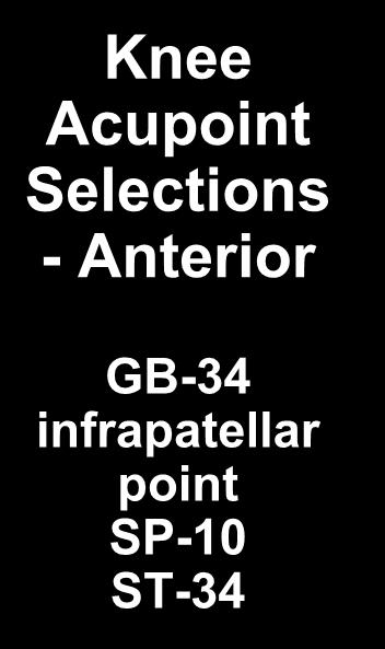 Knee Acupoint Selections - Anterior GB-34