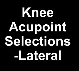 lateral femoral cutaneous nerve Knee Acupoint Selections -Lateral common peroneal