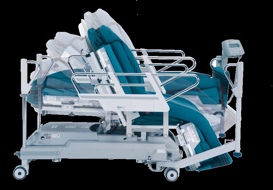 THE SOLUTION: THE BARIAIR THERAPY SYSTEM DESIGNED TO MANAGE THE CLINICAL CHALLENGES OF THE BARIATRIC ICU PATIENT AND THE PATIENT-HANDLING CHALLENGES OF THE CAREGIVER The BariAir Therapy System is an