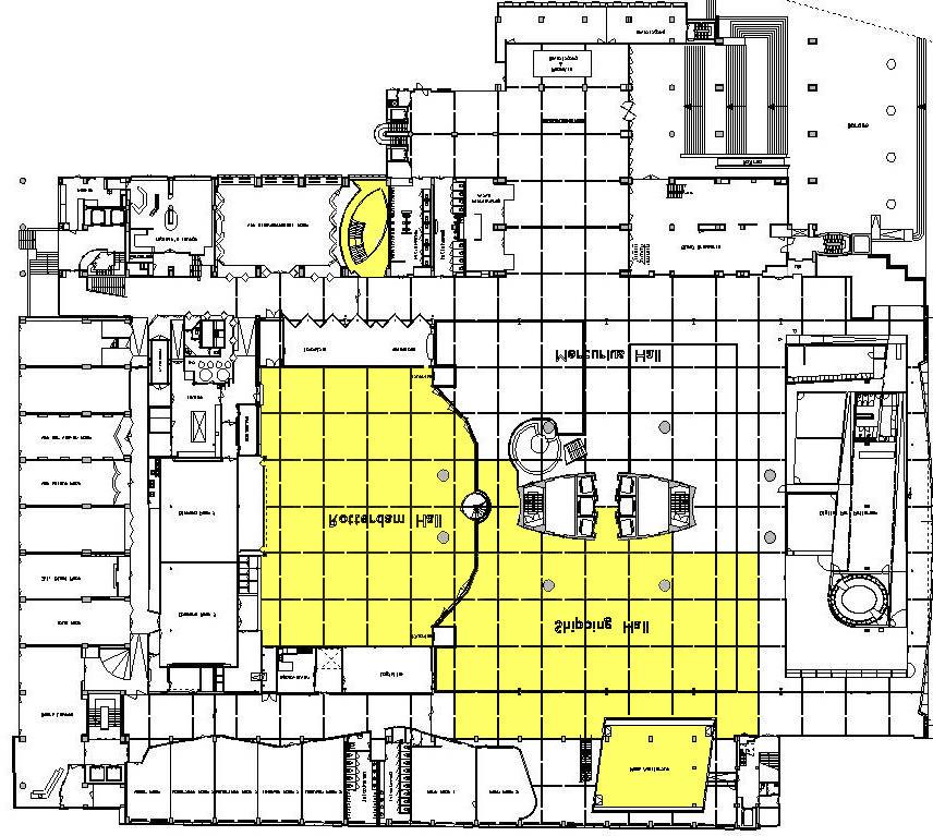 MEETING HALLS / EXHIBITION AREA The areas marked in yellow are the spaces