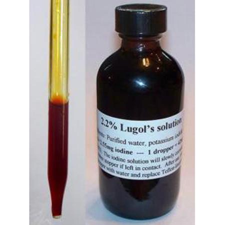SSKI Lugol s saturated solution of potassium iodide Elemental iodide and potassium iodide in water Treat iodine deficiency