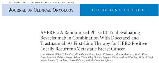 Options for therapy of recurrent and metastatic breast cancer are limited, and too often do not improve the PFS Therapy strategies are usually based on a profile of the primary tumor, not the