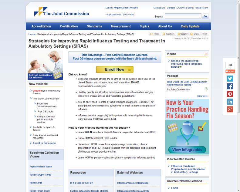 Rapid Influenza Diagnostic Tests (RIDTs) A perennial
