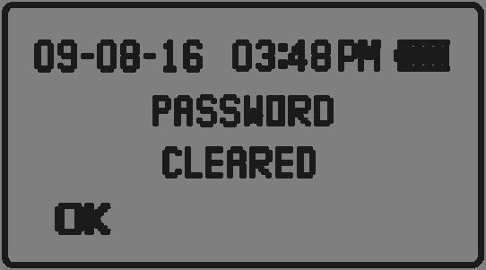 To clear the password entered or turn off password