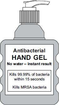 Q24. MRSA strains of bacteria are causing problems in many hospitals. The diagram shows a hand-gel dispenser.
