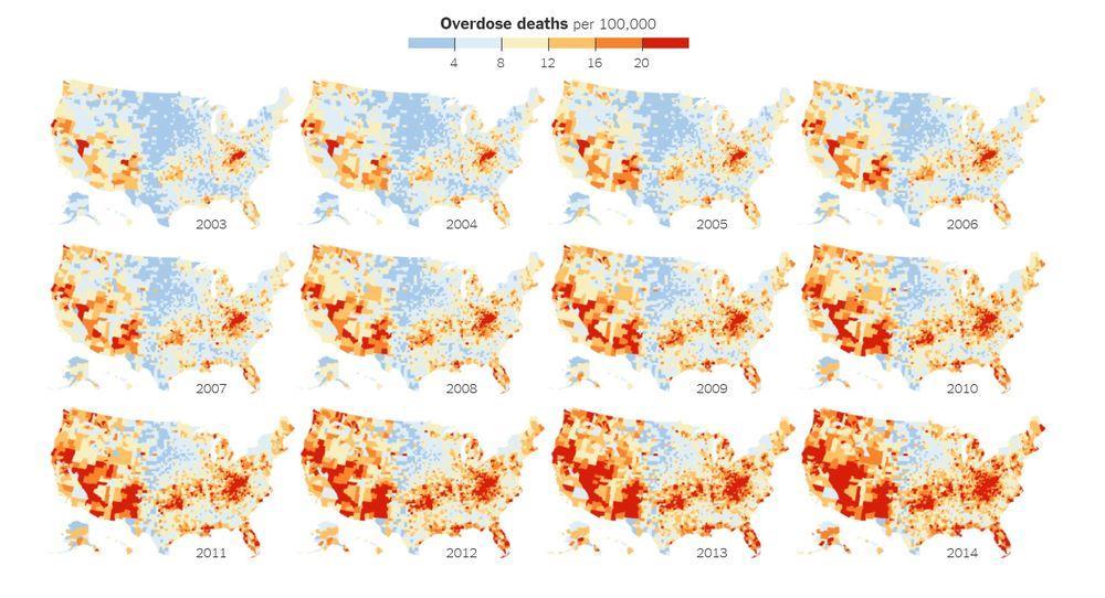 National Trends in Overdose Deaths Interactive Maps: http://time.