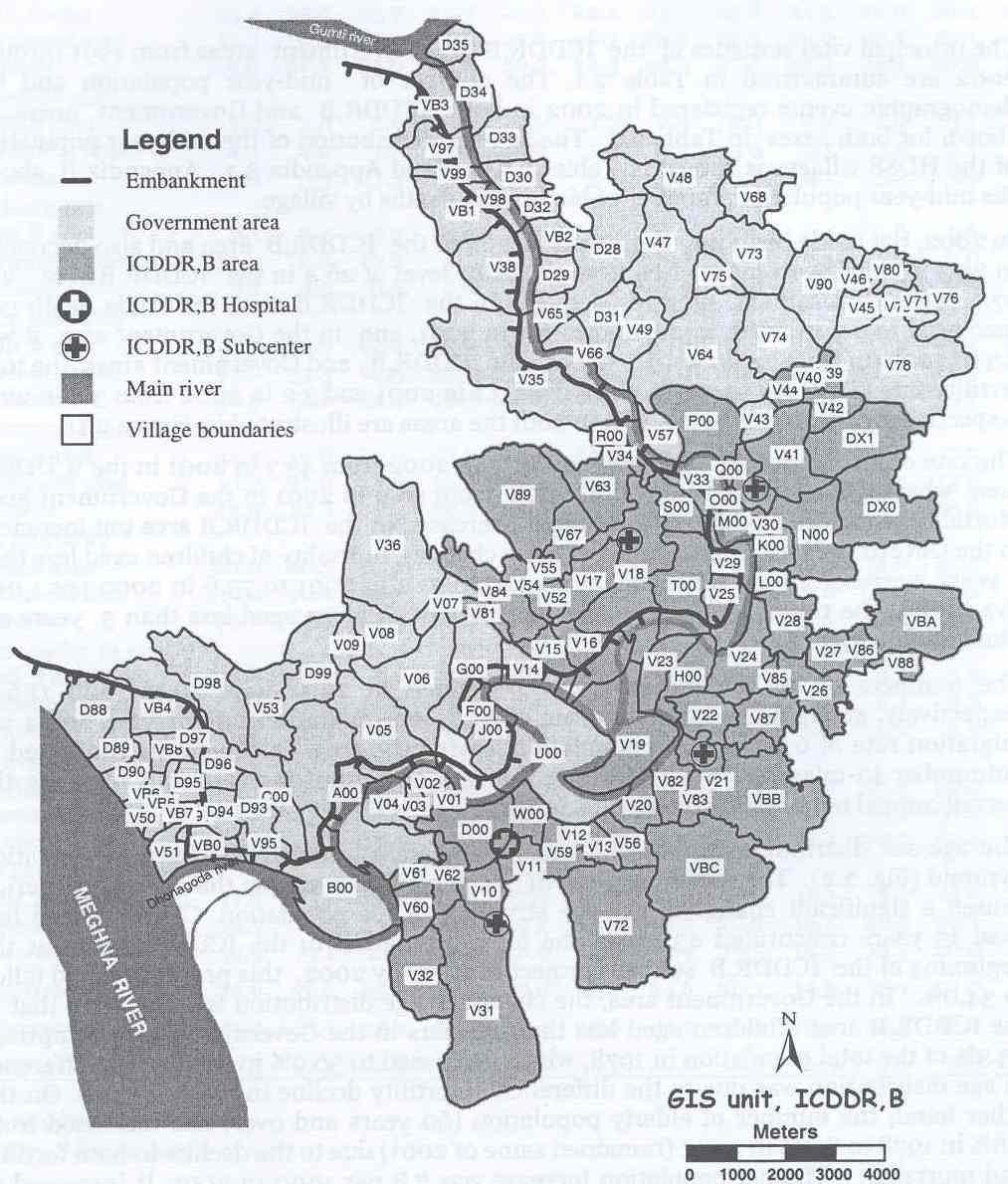 Map from ICDDR,B Bulletin :
