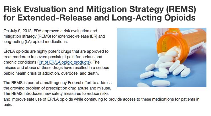 FDA Response to Opioid Abuse and Diversion http://www.fda.