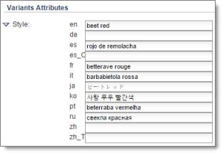 5 Viewing Translated Content Note: The fields in the localized attribute are editable.