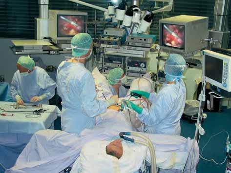 Technique and Procedure View of a modern high-performance operating room Instruments 1. Anesthetized patient 2.