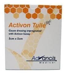 Activon tulle Honey dressing Type of dressing Suitable for Use on low to moderate exudating wounds.