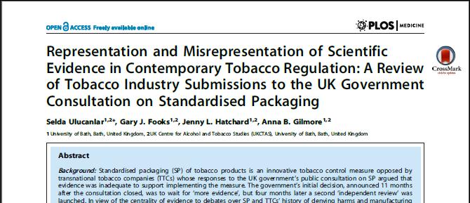 They compared the relevance & quality of evidence cited by tobacco companies with evidence in our original systematic review.