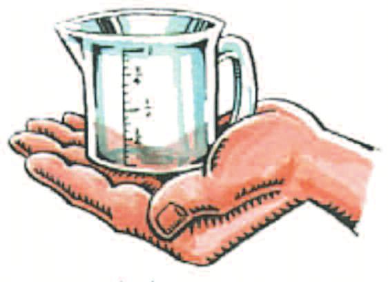 THE SECRET TO SERVING SIZE IS IN YOUR HAND A fist or cupped hand = 1 cup 1