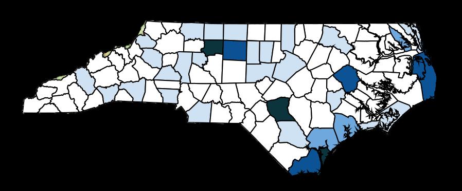 Number of Opioid Overdose Reversals with Naloxone Reported by NC Law Enforcement by Date 1/1/2015-3/31/2017 (513 total reversals reported) No