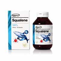 Squalene 100% 100 Capsules Squalene is a nutrient produced in our bodies and is also found in plants and animals.