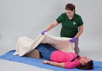 First Aid: Shock continued 4. Positioning a) If there is no evidence of trauma, position a responsive victim on his or her back using a blanket or coat as a pad.