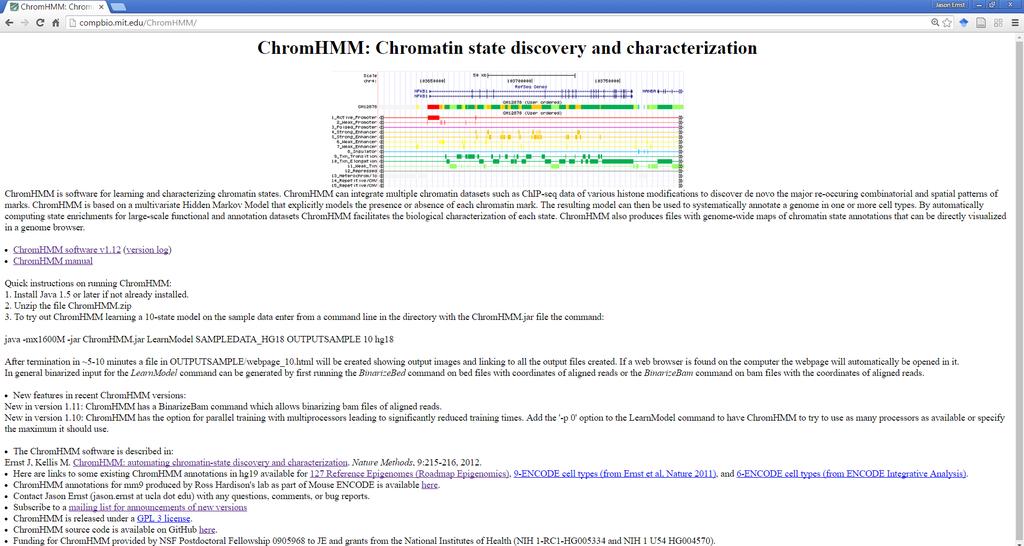 ChromHMM Website http://compbio.