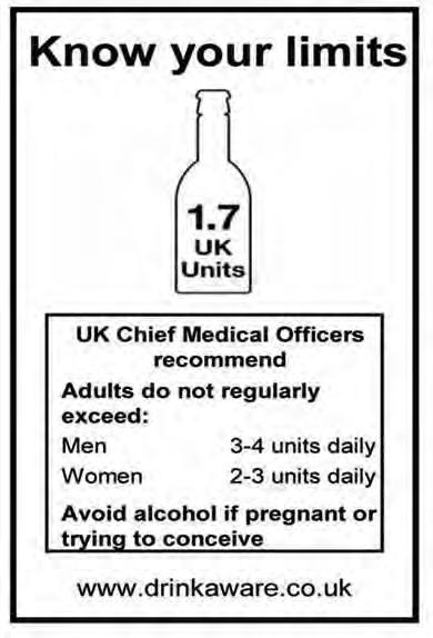 Messages reharding alcohol and pregnancy Examples Avoid alcohol if pregnant or trying to conceive UK Chief Medical