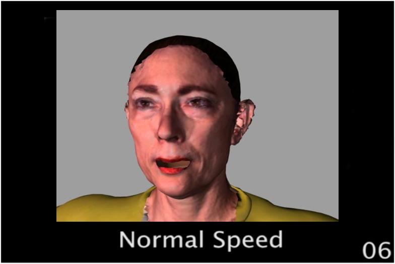 subjects by processing their stimuli video clips. With the 3D model and the motion data, we created facial animation clips using Autodesk (formerly known as Alias) Maya software.