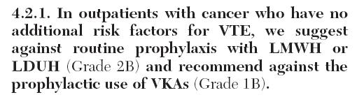 Cancer and VTE