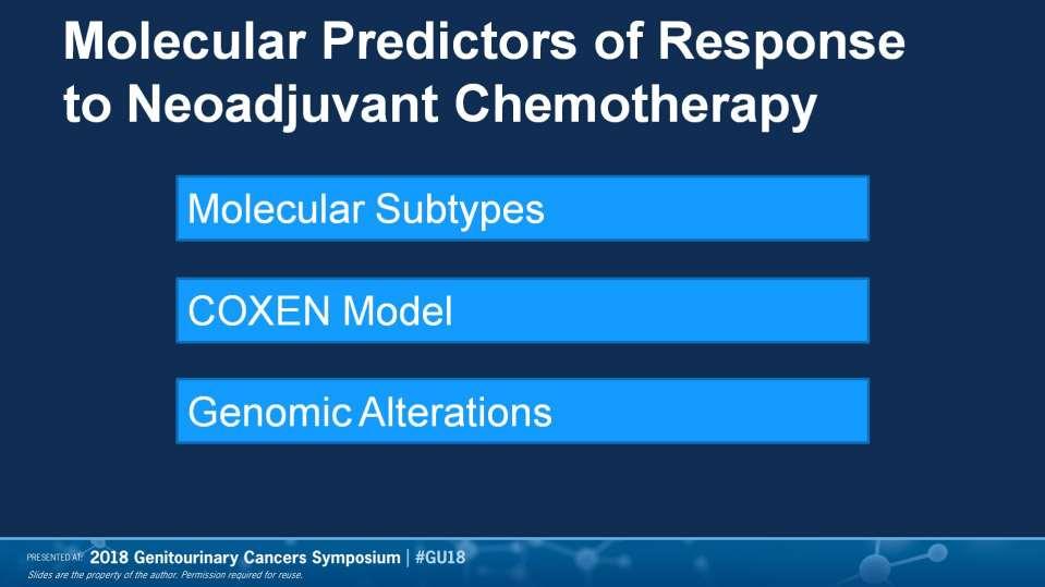 Molecular Predictors of Response <br />to Neoadjuvant Chemotherapy Presented By Peter