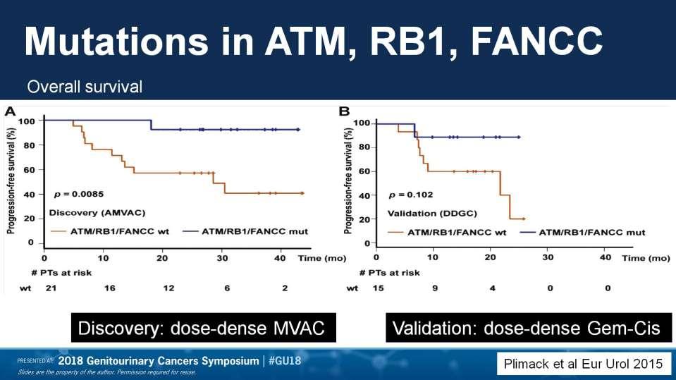 Mutations in ATM, RB1, FANCC Presented By Peter Black at 2018