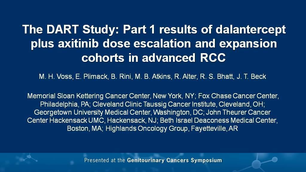 The DART Study: Part 1 results of dalantercept plus axitinib dose escalation and