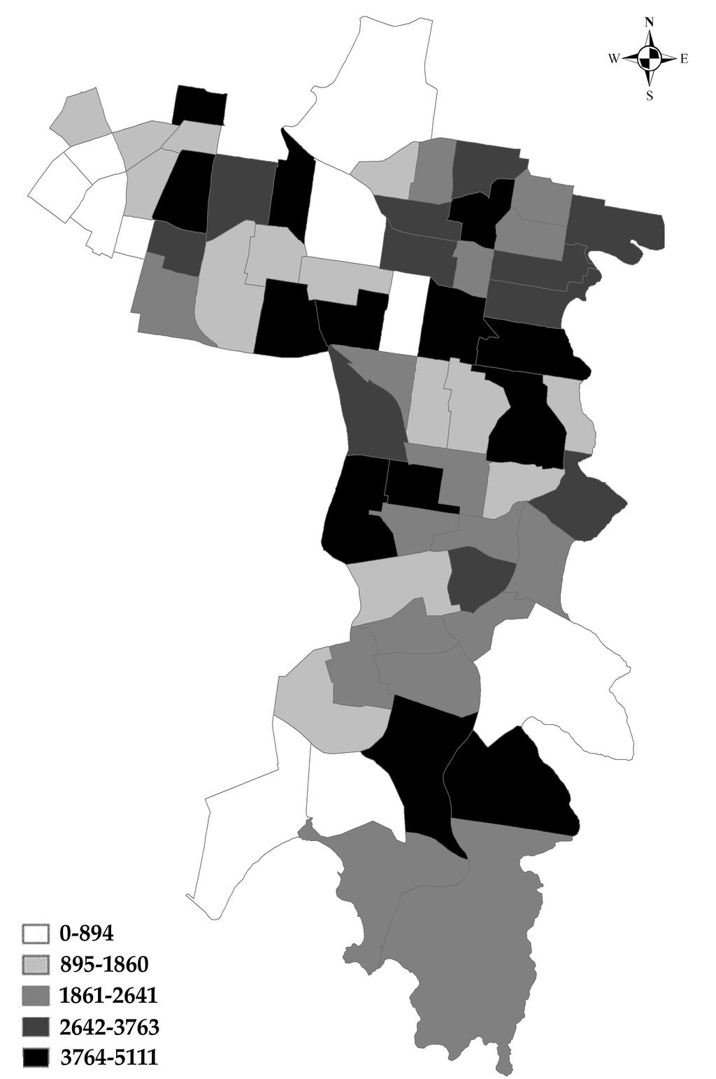 Figure 1: Population Density Map of Randwick & Green Square inference about a large population.