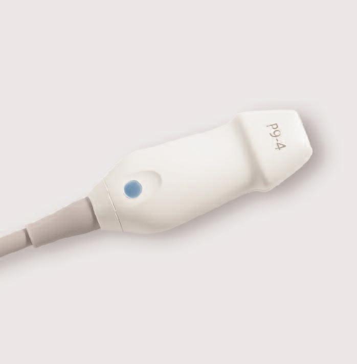 Neonatal Head, Pediatric Echo P9-4 Transducer Wide bandwidth phased array transducer 2.8 9.
