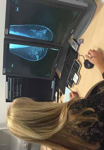 Checking mammogram images for signs of cancer Reducing your risk Screening reduces the number of deaths from breast cancer by finding