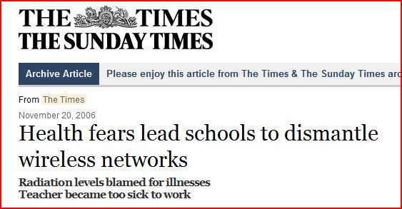 2006:Some Schools are Dismantling WiFi Already beginning in