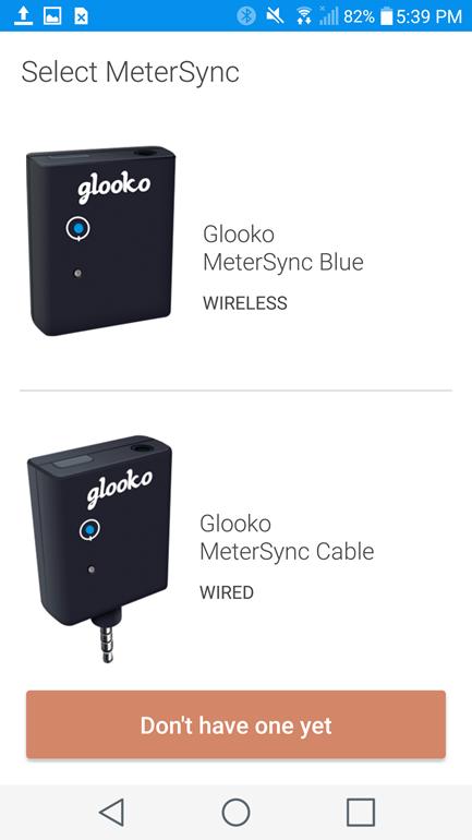 SYNC A DIABETES DEVICE SYNC USING A METERSYNC CABLE The Glooko MeterSync Cable (and the Glooko IR Adapter for MeterSync Cable) is a previous model of the Glooko MeterSync Blue device.
