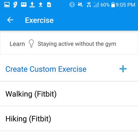 ADD EVENTS EXERCISE EVENTS You can keep track of your fitness and exercise routines by creating an Exercise Event.
